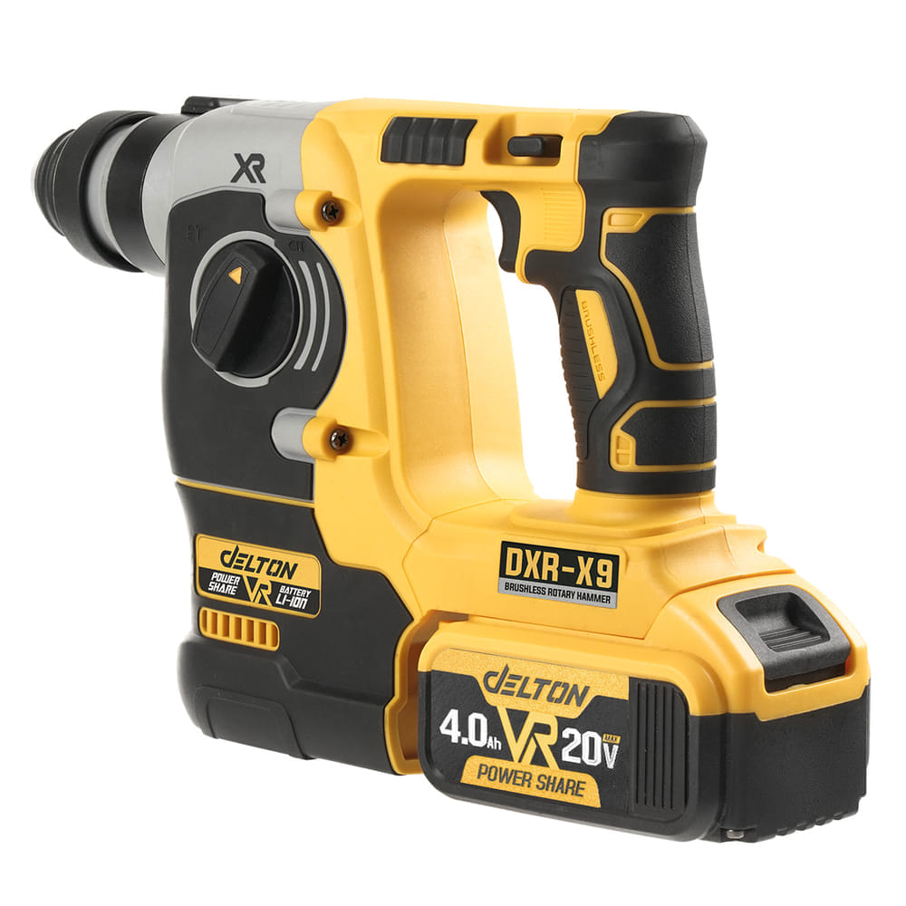 สว่านโรตารี่ไร้สาย (พร้อมแบตเตอรี่) DELTON รุ่น DXR-X9 VR-SERIES 20V 4AH